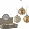 Набор стеклянных шаров Страсть 80 мм, 12 шт., золотой, House of Seasons (83187)
