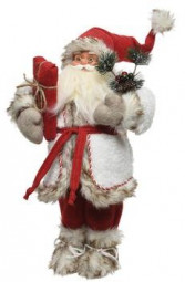Декоративная фигура Санта-Клаус с подарком 16*9*30 см, Kaemingk (560327)