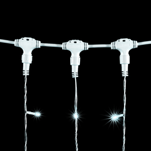 Светодиодный занавес 1*9 м, 220V., 900 холодных белых LED ламп, прозрачный ПВХ, Beauty Led (PCL901BL-10-2W)