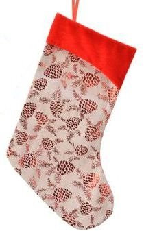 Рождественский носок Парча шишки 45*24 см, Kaemingk (611602/2) в Белгороде