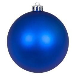 Пластиковый шар 100 мм., синий матовый., 1 шт., Snowmen (ЕК0415) 