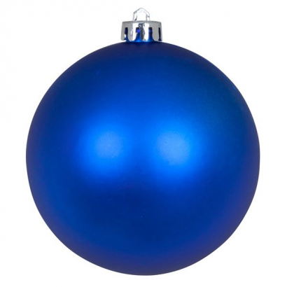 Пластиковый шар 100 мм., синий матовый., 1 шт., Snowmen (ЕК0415) 