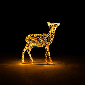 Светодиодная фигура Олененок золотой Premium 2,11 м., Conso (OL351)