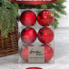 Набор пластиковых шаров Парис 80 мм., красный, 6 шт., Christmas DeLuxe (87568) в Санкт-Петербурге
