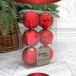 Набор пластиковых шаров Парис 80 мм., красный, 6 шт., Christmas DeLuxe (87568) в Санкт-Петербурге