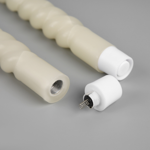 Набор светодиодных витых свечей 2×25×2 см., пластик, воск, батарейки АААх2, белые, 2 шт., Luazon Lighting (9907632)