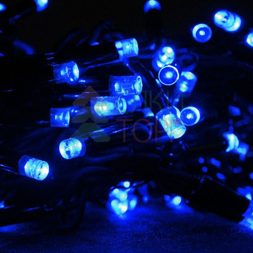 Светодиодная гирлянда Sealed с супер-мерцанием 10 м., 220V ., 75 синих LED ламп, черный каучук, Beauty Led (LL75ABL-1-2B)