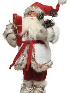 Декоративная фигура Санта-Клаус с подарком 22*17*45 см, Kaemingk (560326)