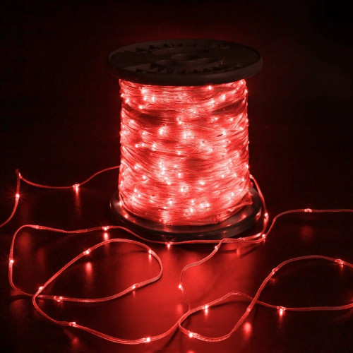 Светодиодная гирлянда &quot;Краса&quot; 200м, 2000 LED, прозрачный провод, красная (TPF-CR200-24V-T/R)