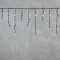 Светодиодная бахрома с колпачком 3,1*0,5 м., 120 белых LED ламп, каучуковый черный провод, LTC (LL120-1-2W)