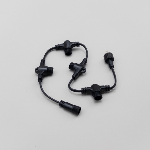 Разветвитель 5-ти лучевой для нитей 24В. без возможности управления, провод черный ПВХ, IP65, LTC (PR15-ST)