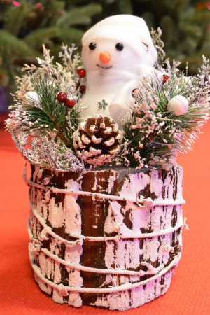 Настольная композиция Снеговик с ягодками 16 х 24 см. (XR-10)