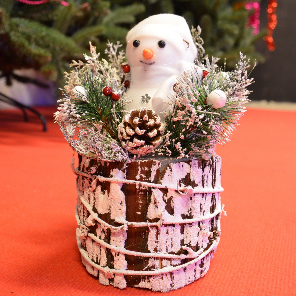 Настольная композиция Снеговик с ягодками 16 х 24 см. (XR-10)