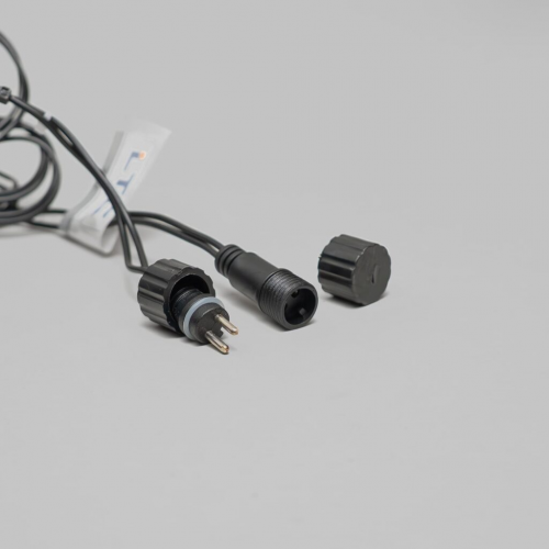 Светодиодная Сетка 2*3 м., 24V, 384 желтых LED, провод чёрный ПВХ, IP54, LTC (NTL384M-11-1Y)