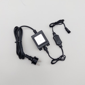 Трансформатор 60W с выпрямителем 24В., до 1000 LED, провод черный Каучук, IP65, LTC (PTR60-3A)