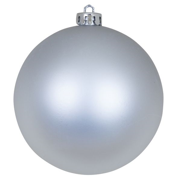 Пластиковый шар 100 мм., серебро матовый., 1 шт., Snowmen ( ЕК0419)
