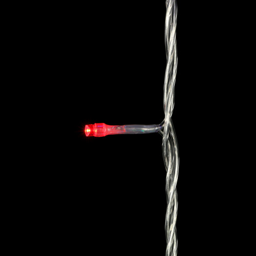 Светодиодная нить 100 красных LED ламп с мерцанием, 10 м., 24В, прозрачный провод ПВХ, Beauty Led (PST100BLW-10-1R)
