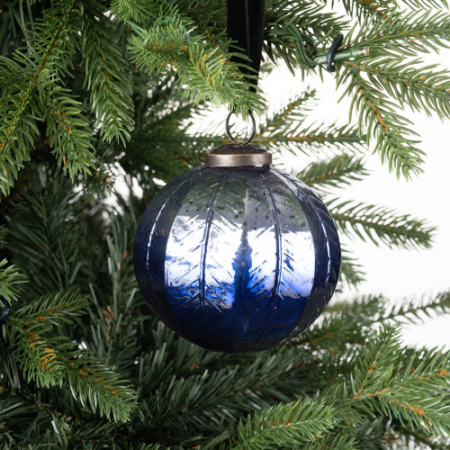 Винтажный стеклянный шар Байкальская сказка 10 см., 1 шт., Karlsbach (13525)