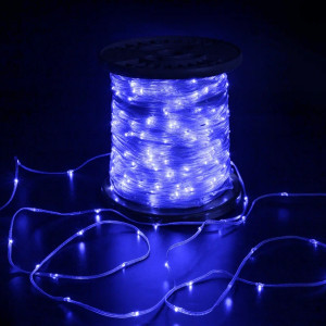 Светодиодная гирлянда Краса 200 м., 2000 LED, 24V, синий, статика, прозрачный провод, Teamprof (TPF-CR200-24V-T/B)