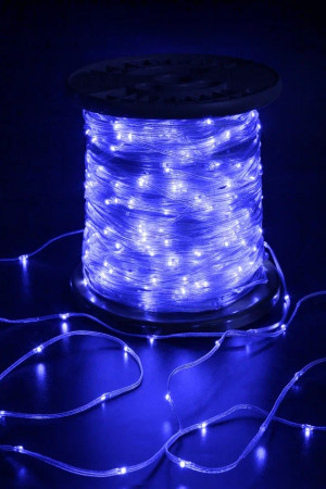 Светодиодная гирлянда &quot;Краса&quot; 200м, 2000 LED, 24V, синяя, статика, прозрачный провод ПВХ, Teamprof (TPF-CR200-24V-T/B)
