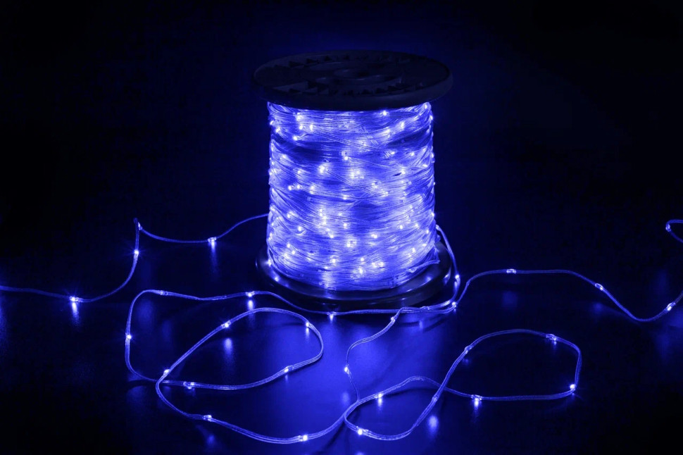 Светодиодная гирлянда "Краса" 200м, 2000 LED, прозрачный провод, синяя (TPF-CR200-24V-T/B)