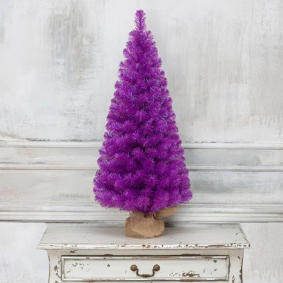 Искусственная елка Искристая фиолетовая 45 см., мягкая хвоя ПВХ, ЕлкиТорг (154045)