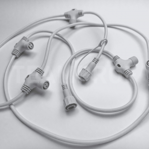 Соединительная шина, 2 pin, Т-образный коннектор, 2,5 м., 5 лучей, белый, TeamProf (TPF-SC-2,5/5-W)