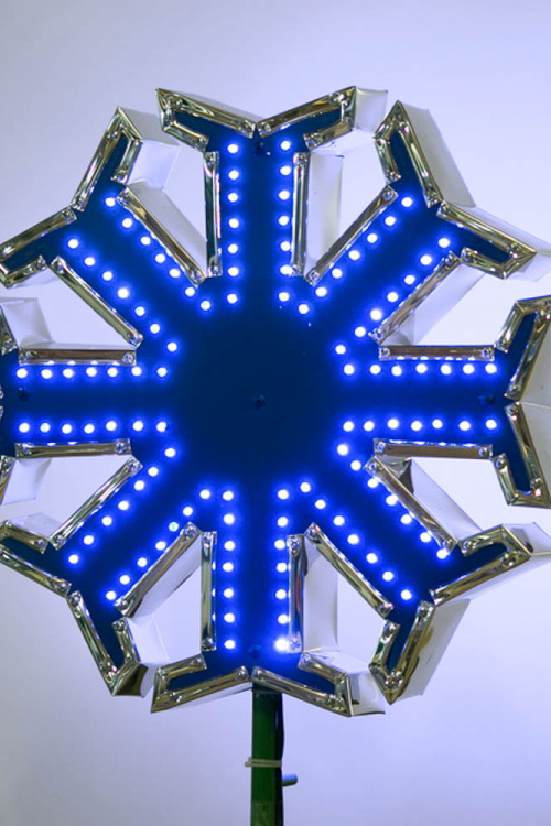 Макушка Снежинка Стандарт 90 см. для елей высотой от 10 до 14 м., синяя, Green Trees (sn-90blue)