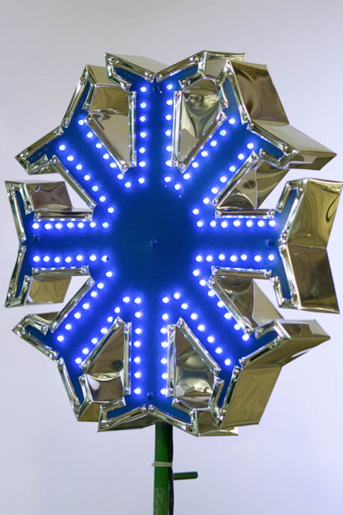 Макушка Снежинка Стандарт 90 см. для елей высотой от 10 до 14 м., синяя, Green Trees (sn-90blue)