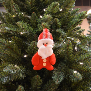 Украшение Дед мороз с пуговицами в красной шапке 12х7 см. (522326)