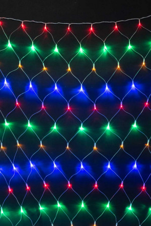 Светодиодная сетка 2*3 м., 384 разноцветныхбелых LED ламп, прозрачный ПВХ, LTC (NTL384M-10-2M)