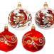 С2209/1 Набор стеклянных шаров Пава 4 шт., 85 мм.,красный, Ёлочка