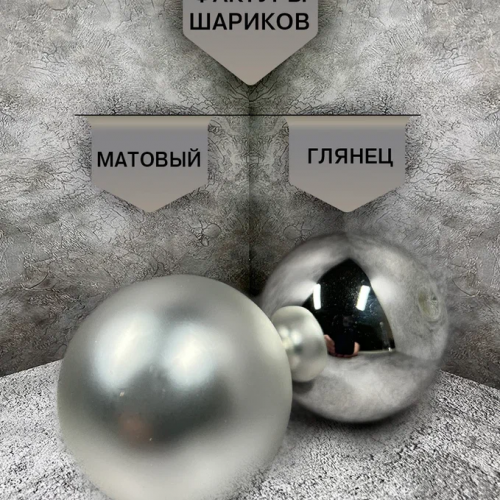 Набор стеклянных шаров Серебро 26 шт., Christmas DeLuxe (83179-86453)