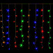 Занавес с контроллером 1.5*1 м., 220V, 100 разноцветных LED ламп, соединяемый, прозрачный провод, Winner (m.03.5T.100+) в Санкт-Петербурге