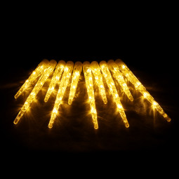 Светодиодные сосульки 40 теплых белых LED ламп, 2 м., 24В, прозрачный провод, Vegas (55036)
