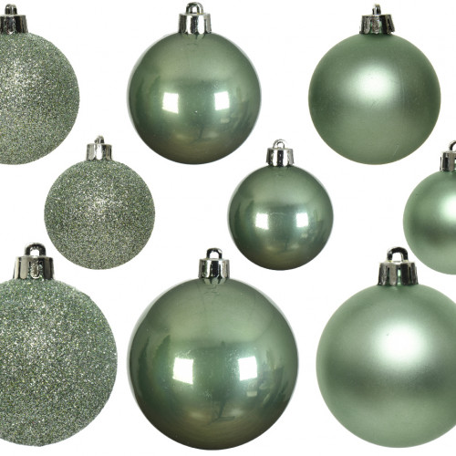 Набор пластиковых шаров Стиль mix, цвет шалфея, 30 шт., Kaemingk (022908) в Санкт-Петербурге