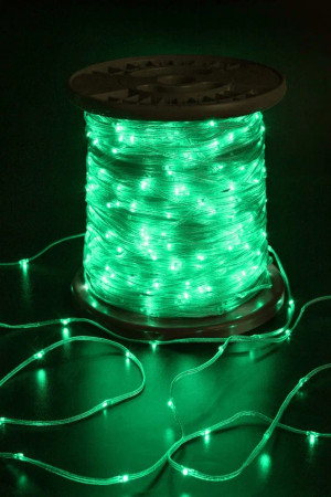 Светодиодная гирлянда &quot;Краса&quot; 200м, 2000 LED, 24V, зелёная, статика, прозрачный провод ПВХ, Teamprof (TPF-CR200-24V-T/G)