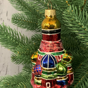 Елочное украшение Собор, стекло, 11 см., 1 шт., Витус (А271)