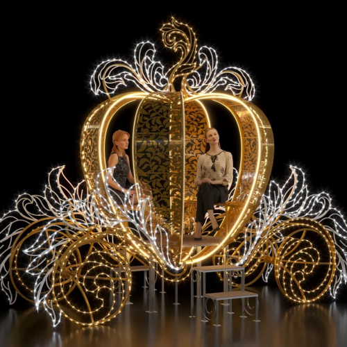 Светодиодная фотозона Карета Тыква 260 см., Сад Радости (SR113)