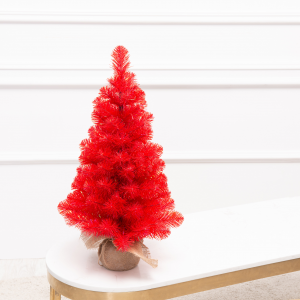 Искусственная елка Искристая красная 45 см., мягкая хвоя ПВХ, ЕлкиТорг (152045)
