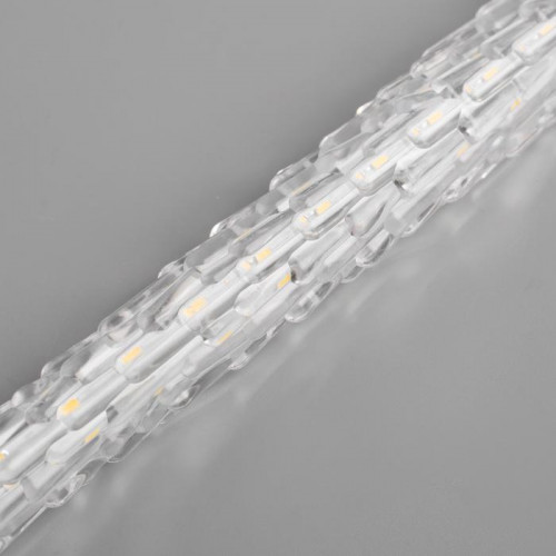 Гирлянда Сосульки рифленые 2.5×0.42 м., IP65, прозрачная нить, 288 синих LED с эффектом стекания, 12 В., Luazon Lighting (5248351)