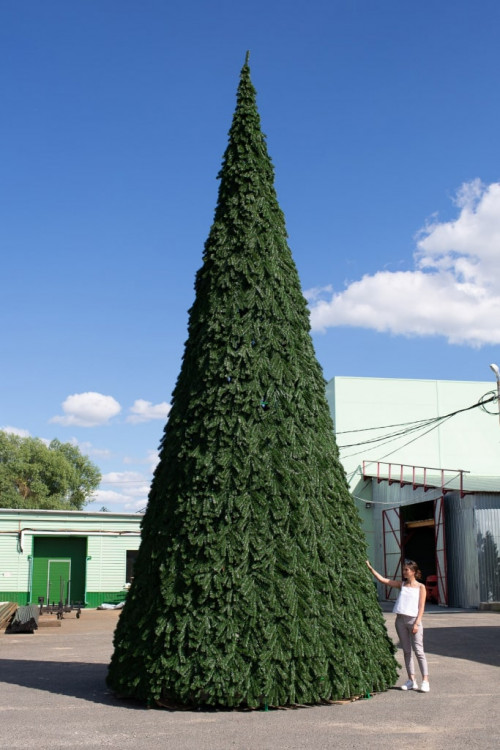 Уличная елка Русская зеленая 14 м., каркасная, ПВХ, Green Trees (GT14RUSPVC)