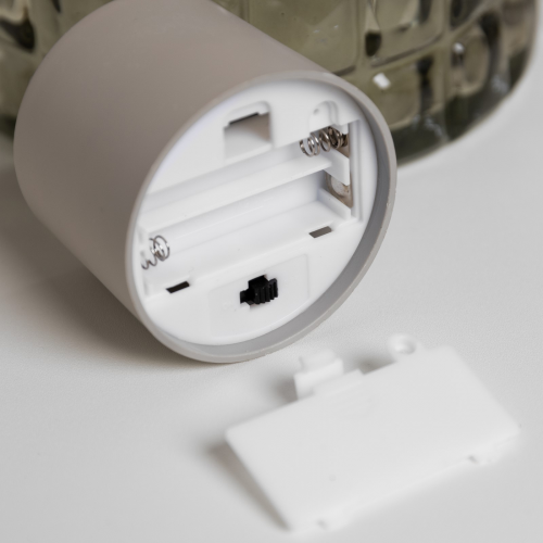  Светодиодная свеча бежевая 6×8×6 см., пластик, батарейки АААх2, Luazon Lighting (9907598)