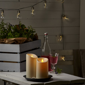 Светодиодная свеча LED TWINKLE 17,5 см с эффектом живого пламени (063-77)