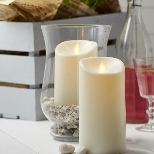 Светодиодная свеча LED TWINKLE 17,5 см с эффектом живого пламени (063-77)