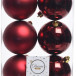 Набор пластиковых шаров Парис 80 мм, бордо, 6 шт, Kaemingk (022053)
