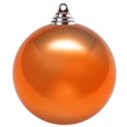 Пластиковый шар 100 мм., оранжевый глянец., 1 шт., Snowmen (ЕК0423)