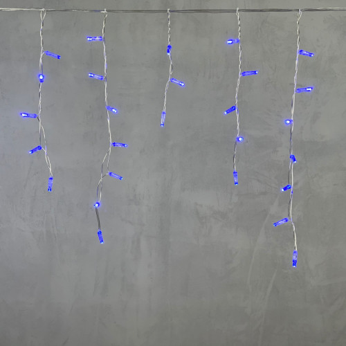  Светодиодная бахрома с колпачком 3,1*0,5 м., 120 синих LED ламп, прозрачный провод ПВХ, IP65, LTC (PIL120CAP-10-2B)