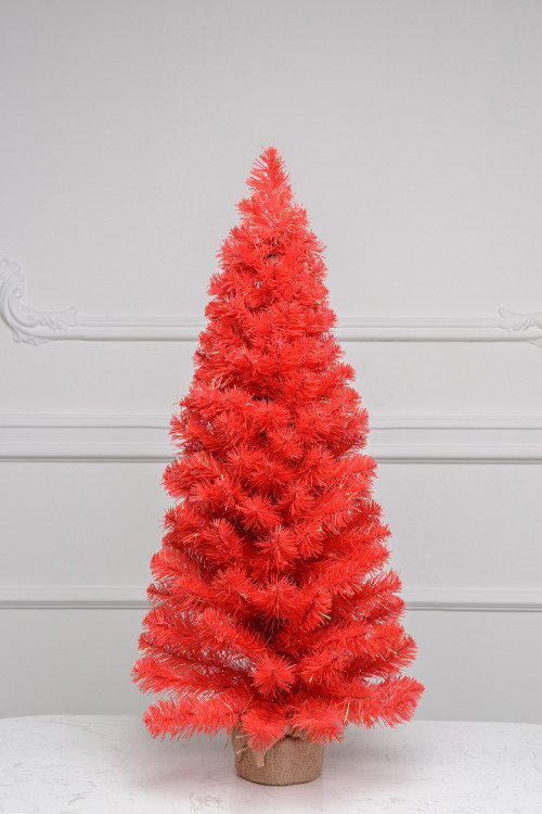 Искусственная елка Искристая красная 60 см., мягкая хвоя ПВХ, ЕлкиТорг (152060)
