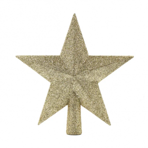 Елочная макушка Звезда кремлевская 19 см., пластик, золото, Christmas DeLuxe (87387)